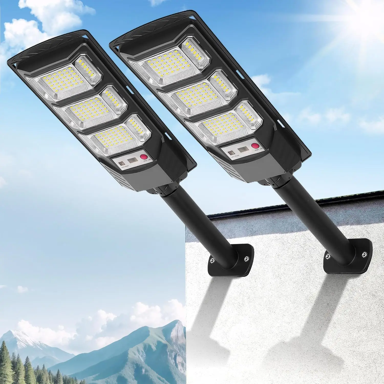 Solar Street Lights Outdoor 6500K Solar Lights Outdoor Waterproof with Motion Sensor, Lamparas Luces Solares para Exteriores
