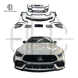 For Benz GT50 GT53 GT43 4 Door PP Body Kit GT63 Style Bumper Rear Lip Diffuser Air Vents Parts Auto Trims For AMG GT