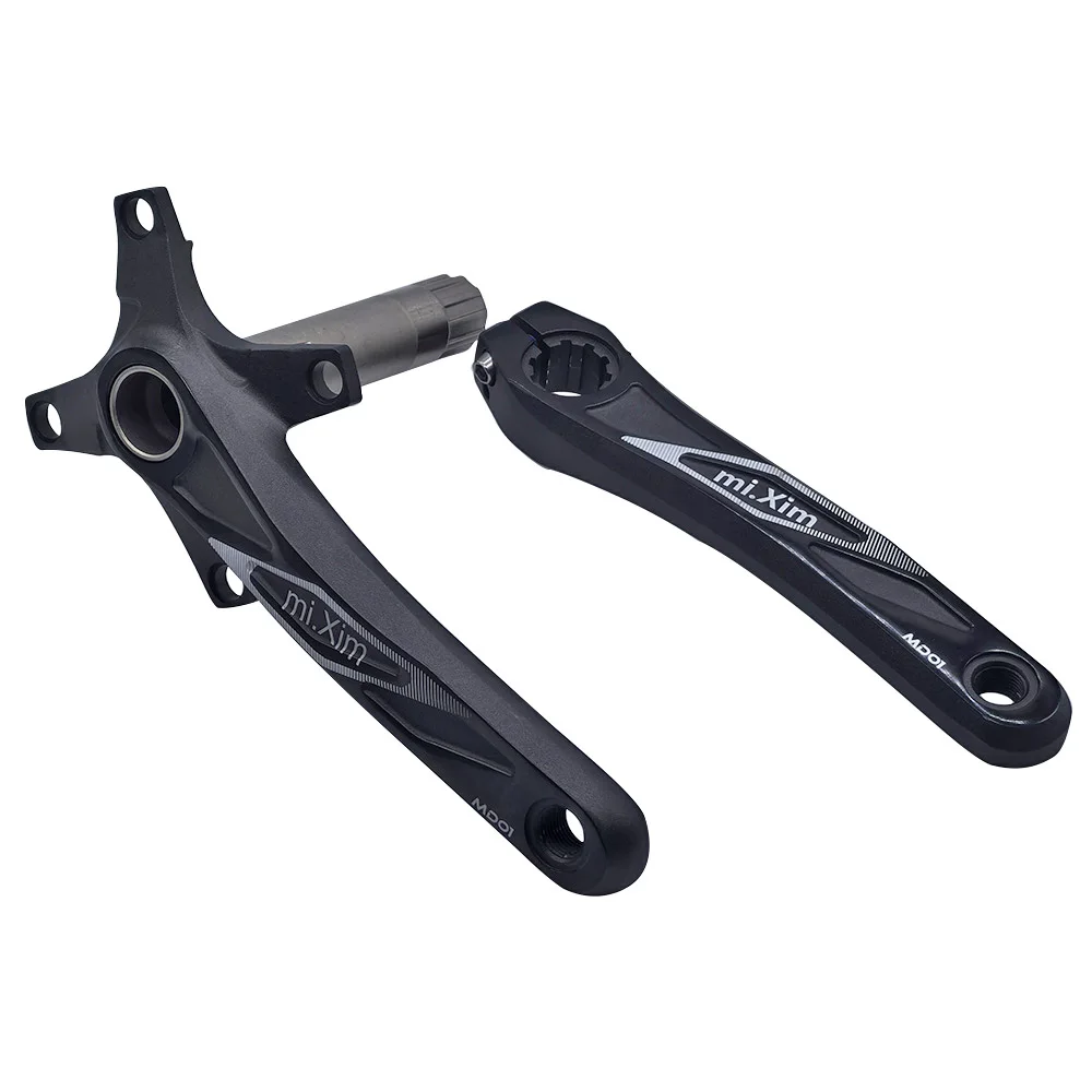 

mi.xim Mountain Bike Crank Hollow Integrated Single Speed Toothed Disc Single Disc Crank leg toothed Chain Wheel Crank Bcd104mm