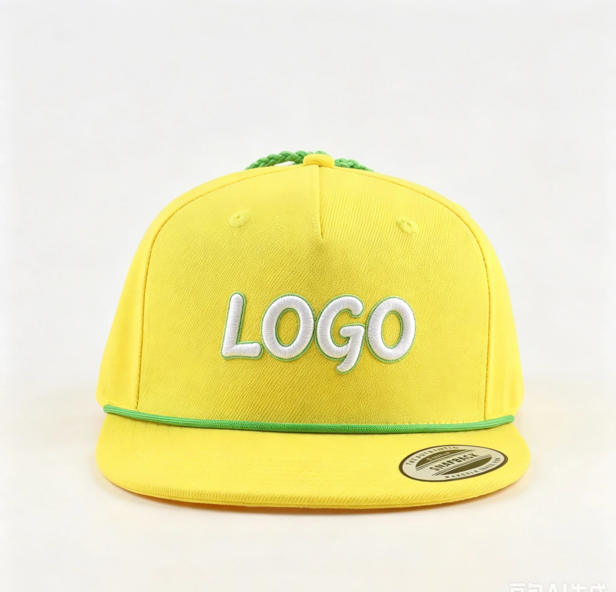 Classic Men's 5 Panel Flat Brim Baseball Caps Wholesale Rope Fitted Snapback Gorras Hats with Custom Embroidery Logo