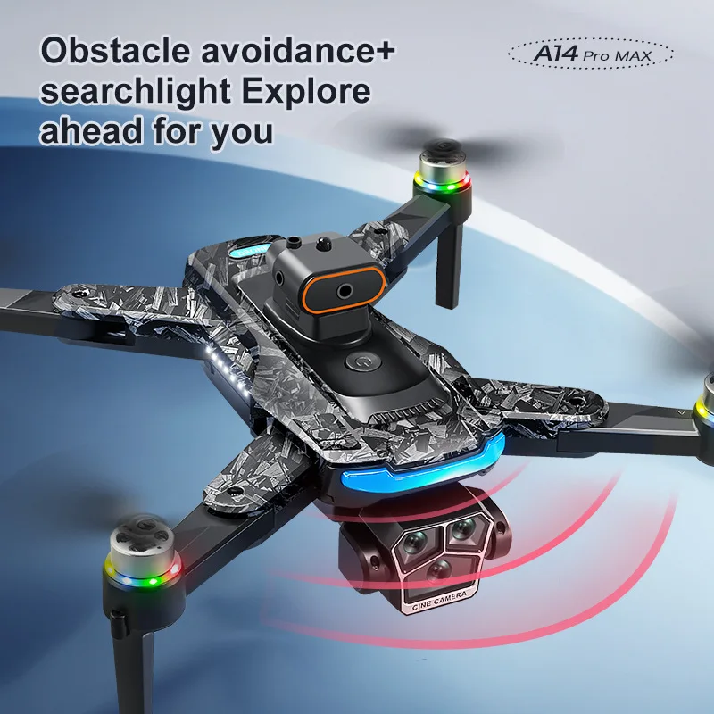 A14 pro max gps drones com tela de controle remoto 8k câmera motor sem escova 360 evitar obstáculos dobrável quadcopter rc drone