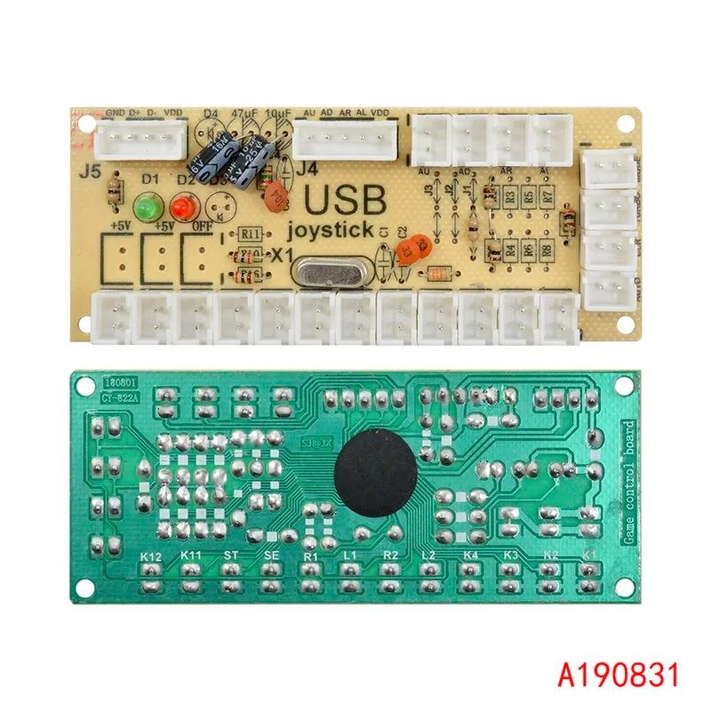 PC USB encoder to joystick zero delay arcade joystick circuit board control module, suitable for 2-pin MAME DIY set