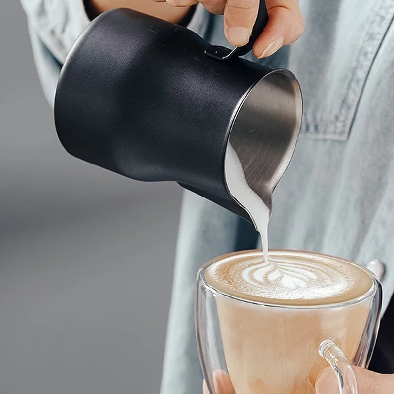 القهوة الحليب Frother إبريق تبخير أباريق المهنية الحليب رغوة كريم صانع باريستا كرافت اسبريسو لاتيه الفن إبريق #1