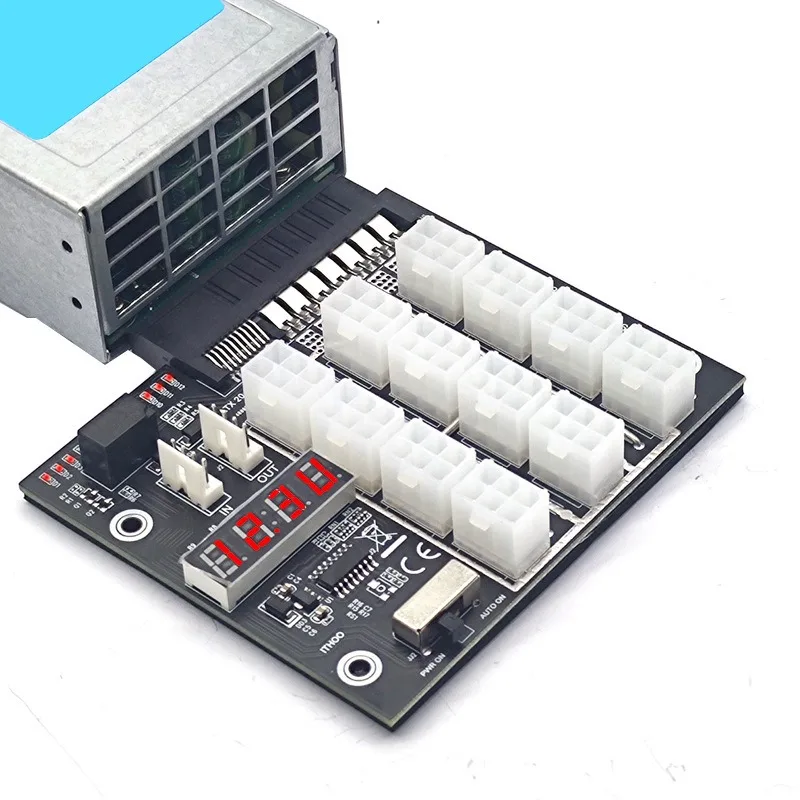 ATX2028-N01 20+28PIN Power Breakout Board 12PCS 6PIN GPU Output Converter Board for 2200W Server Power Supply