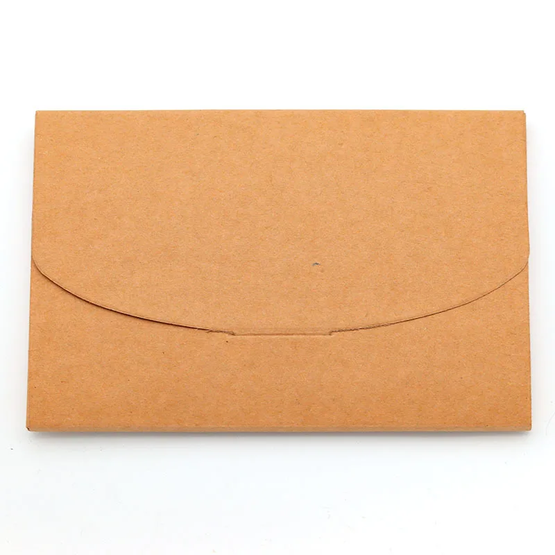 30pcs Vintage Kraft Envelope With Window Black Postcard Cover Photo Blank Packaging Box