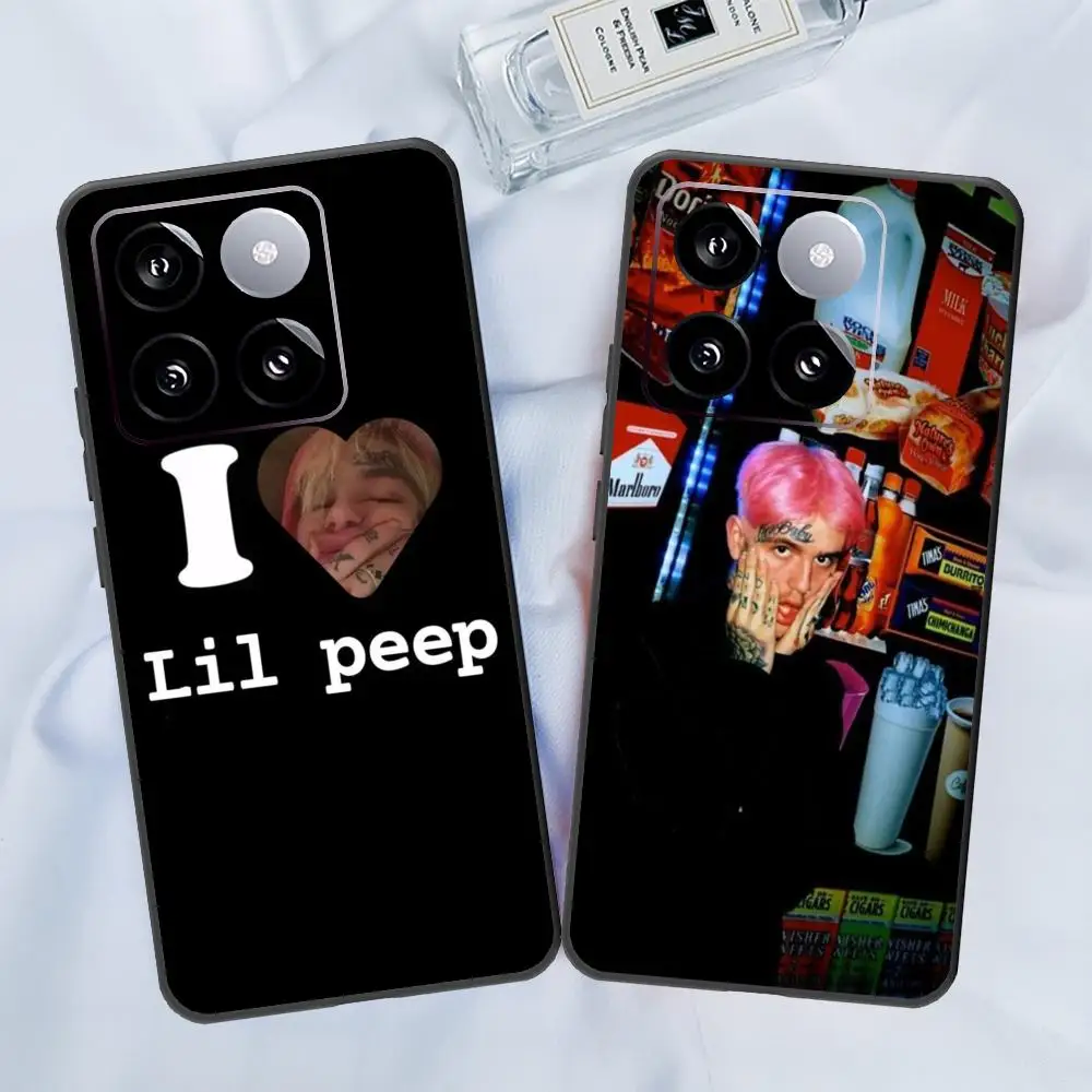 L_lil P_peep Phone Case For Xiaomi 14 Ultra 14 13T 13Pro 13 12T 12 11T 11i 11 Black Silicone Case