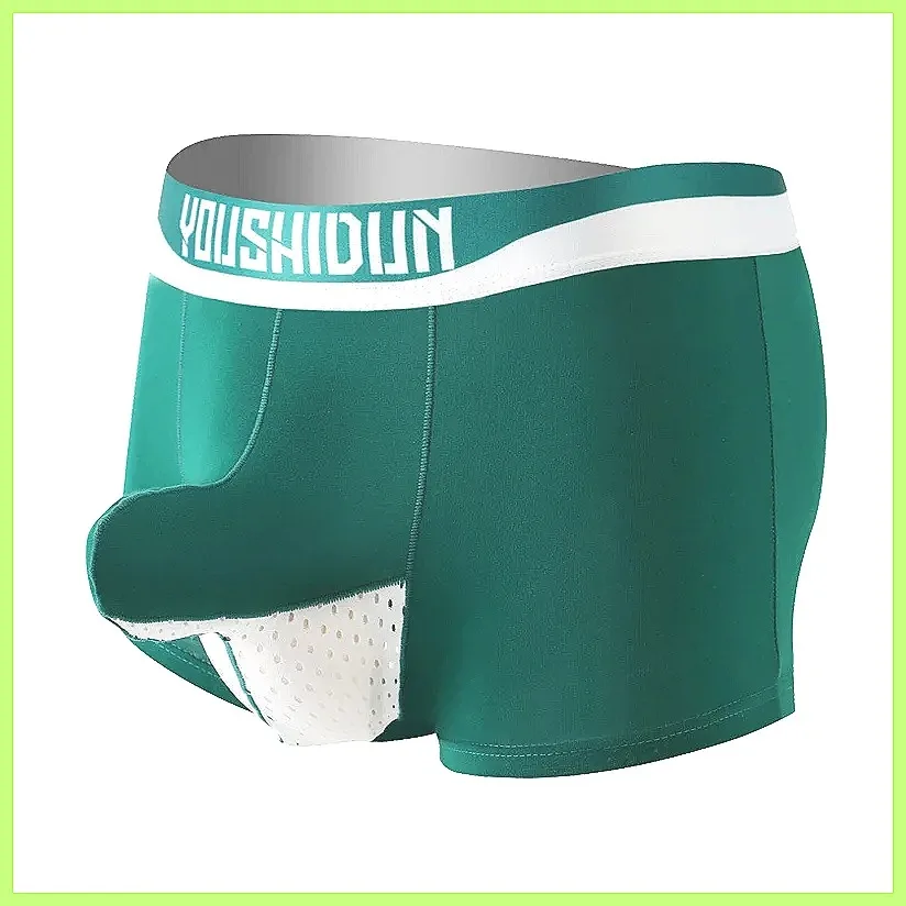 

Men's Elephant Trunk Boxer Shorts Dual Pouch Support Breathable Cotton Mesh Underwear