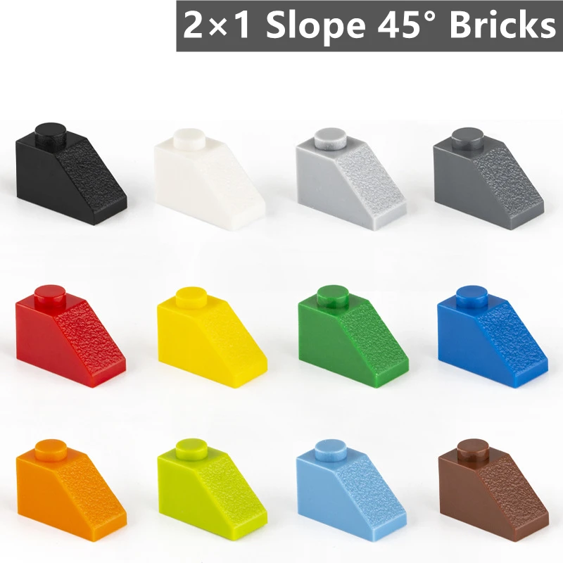 

150 Pcs/Lot Building Blocks Figures Part Slope 45° 2×1 Bricks Compatible 3040 Children Kids Assembly Educational Creative Toys