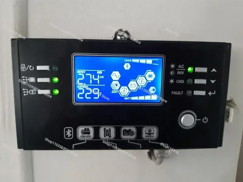 عاكس للطاقة الشمسية 11KW Axpert MAX Hybrid مع مدخلات PV 500V 150A شاحن MPPT مدمج في جهاز إرسال WiFi