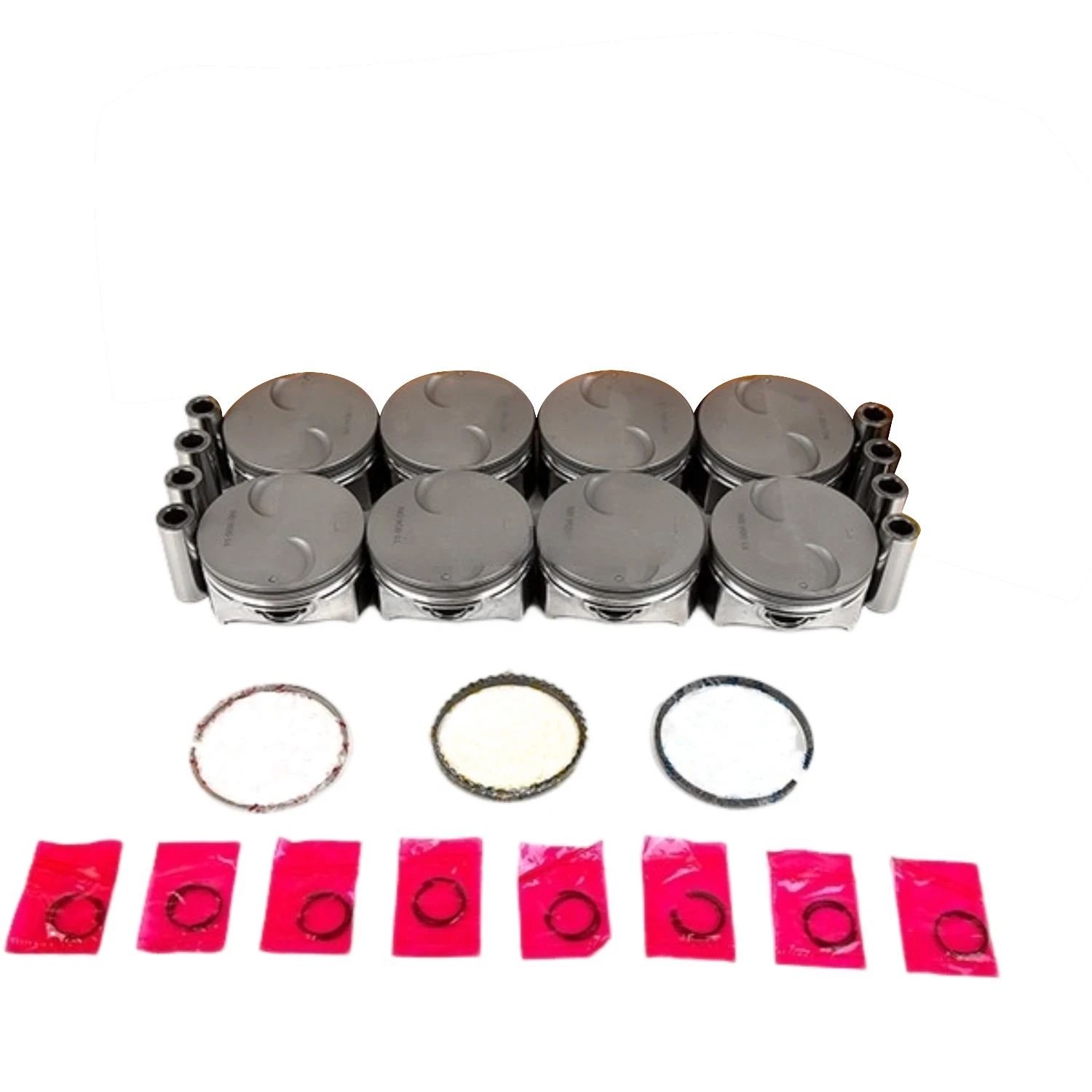 8pcs OHV 19178597 19208471 Engine Piston Set For 07-14 Cadillac Chevrolet GMC Sierra 6.2L 6162CC 376CID V8