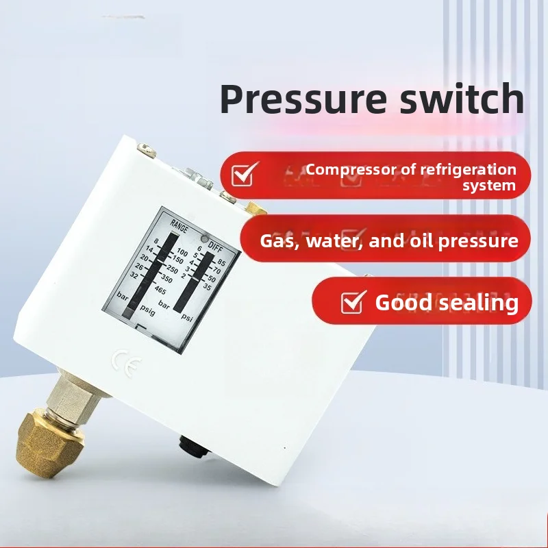 LF55 Dual Pressure Switch Controller – High/Low Pressure & Oil Differential Switch for Condensing Unit & Air Compressor