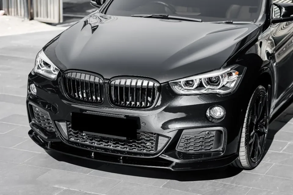 XVIP glänzende schwarze Diamanten-Stil Frontstoßstangen-Nierengitter für BMW X1 F48 F49 2016–2019. Oberes Racing-Gitter im glänzenden Linien-Stil – Detail 18