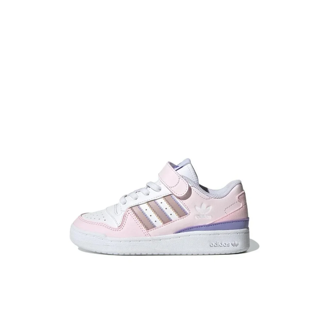 Adidas Originals FORUM LOW C Children's Low-top Cricket Shoes Kid Clover Boy and Girls Versatile  and Breathable Sneaker