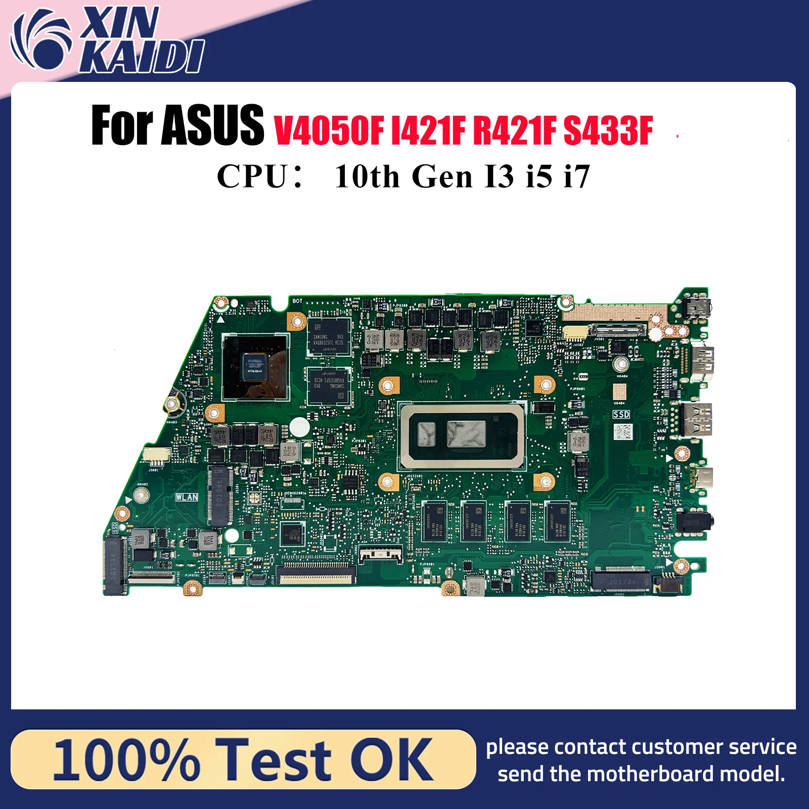 

X421FL Материнская плата для ноутбука ASUS X421FAY X421FQY X421F X421FL I421F R421F X421FPY S433F V4050F Материнская плата с 10-го поколения I3 i5 i7