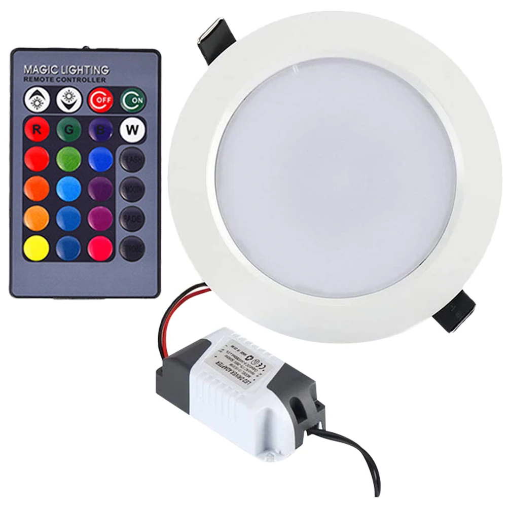 

RGBW 9W Dimming Downlight Flush Mount Ceiling Lights LED Embedded Fixture Remote Control Warm Light Bedroom Living Room Kitchen