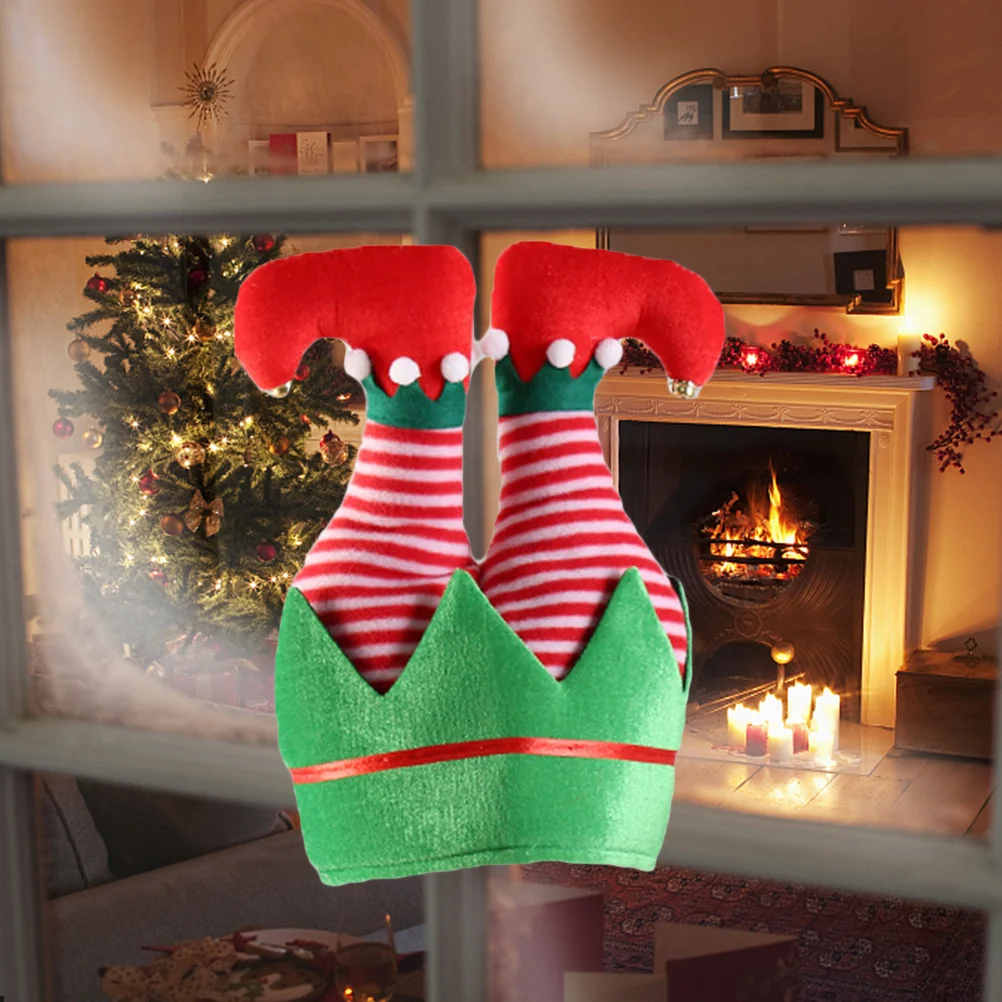 

Funny Christmas Hat Novelty Elf Pants Design One Size Fits Most Men Women Premium Material Comfortable Wear Festive Party