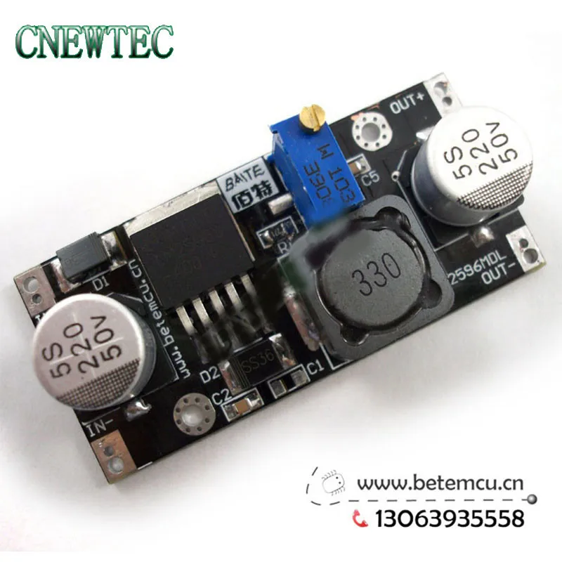 LM2596 modul catu daya DC-DC, Step Down dapat disesuaikan/INPUT 40V Output DC 1.25 v-37 V 3A maksimum 1 buah