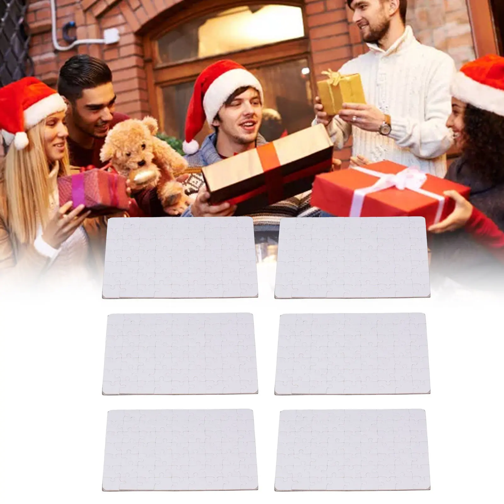 6 مجموعة الألغاز الفارغة 13x18 سنتيمتر الأبيض الجمعية DIY بها بنفسك التسامي الفراغات الألغاز للحياة صور التسامي الفراغات الألغاز