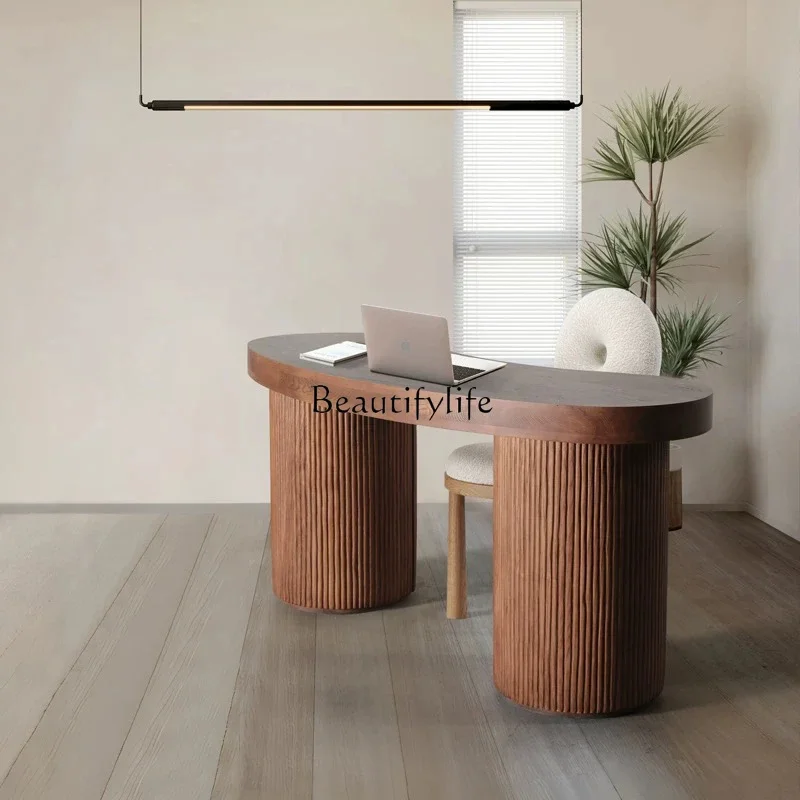 

02*Italian retro single desk light luxury table living room