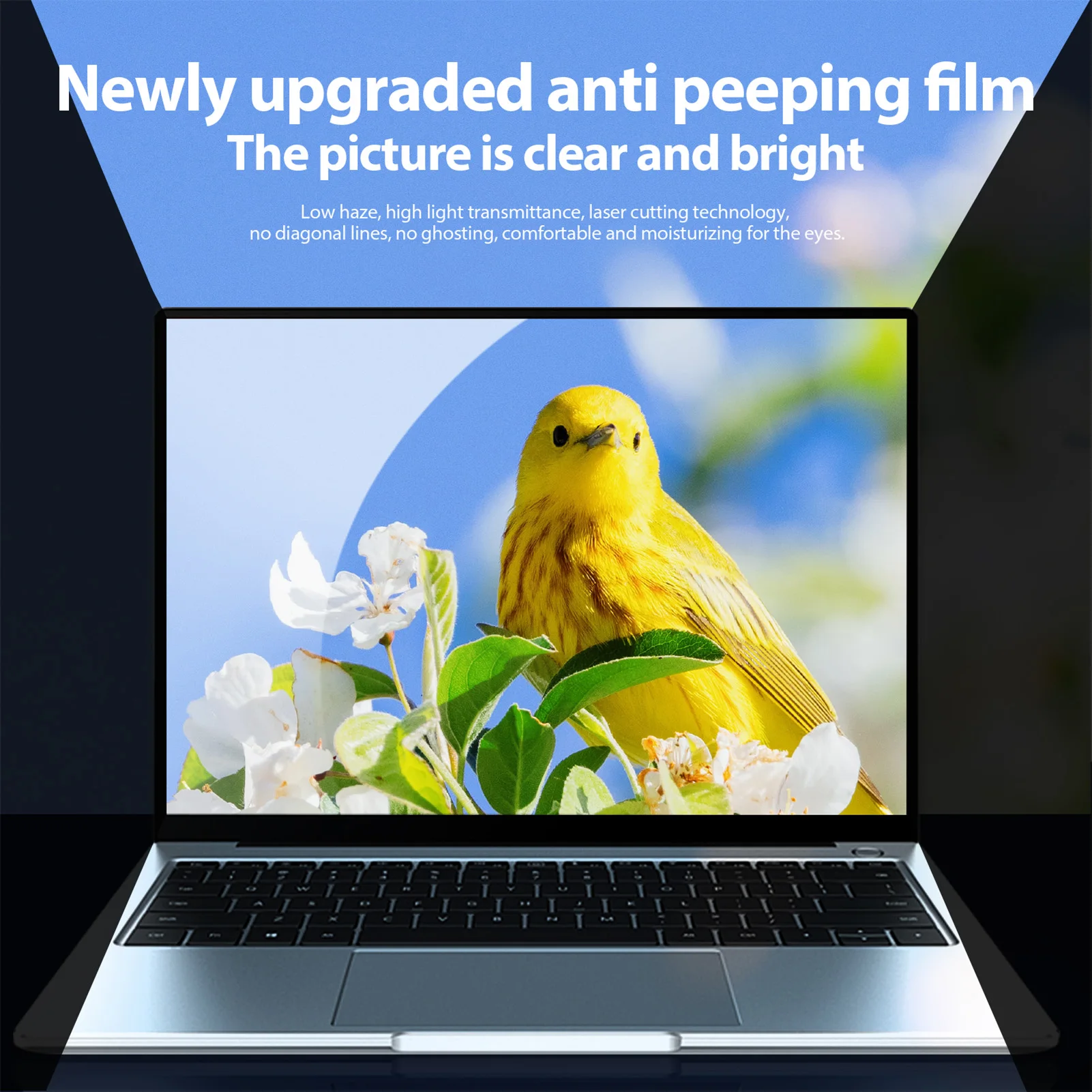 Universal Anti-Peeping Screen Protector 13.3-27 Inches Blue Light Blocking Monitor Filter for Computer/Laptop Snap-On Type