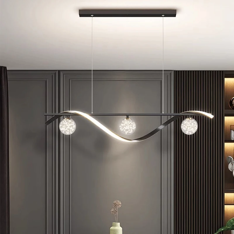 Modern Minimalist Led Pendant Lamps Dimming for Coffee Table Dining Room Kitchen Island Ceiling Chandelier Home Lighting Fixture