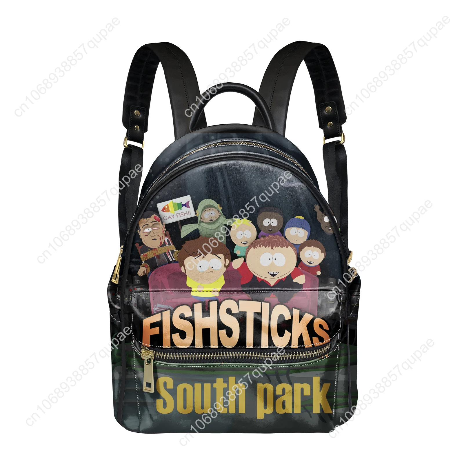 South Park Cartoon Animation Backpack Womens Men Personalized Double Shoulder Bag Business Travel Bookbag Rucksack Gift Daypack