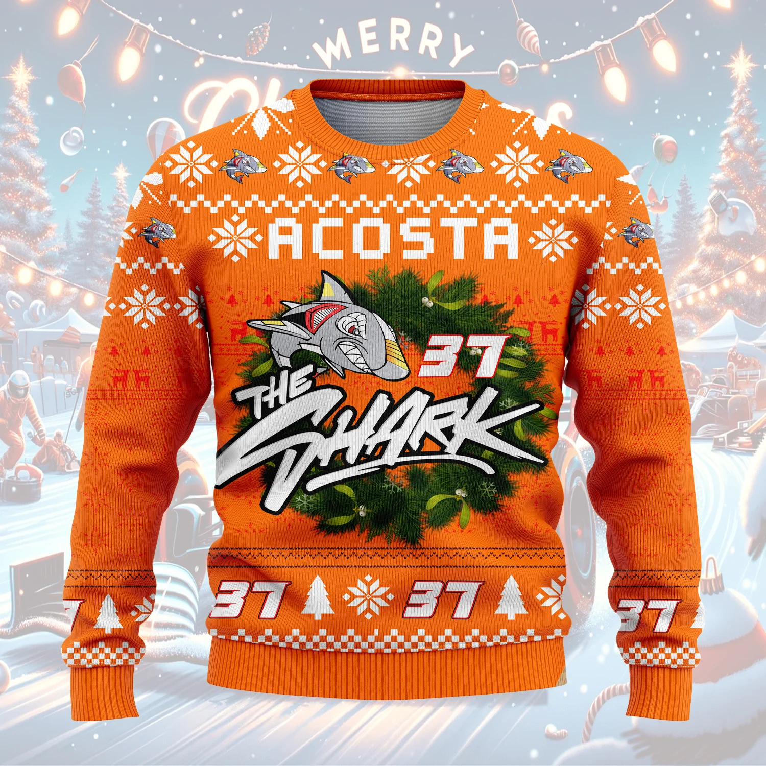 2025 رقم جديد. 37 سائق بيدرو أكوستا عيد الميلاد متعة البلوز رياضة السيارات عيد الميلاد الاحتفال البلوز #1