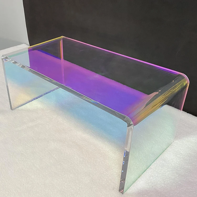 

Modern Transparent Acrylic Stool Colorful Simple Shape for Living Room Bedroom Balcony School Hotel Farmhouse Workshop Warehouse