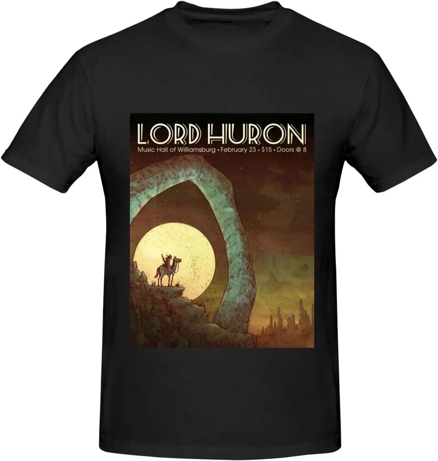 Lord Huron T Shirt Man Soft Classic Short Sleeve Crew Neck Cotton Workout Unisex Tees Tops Black