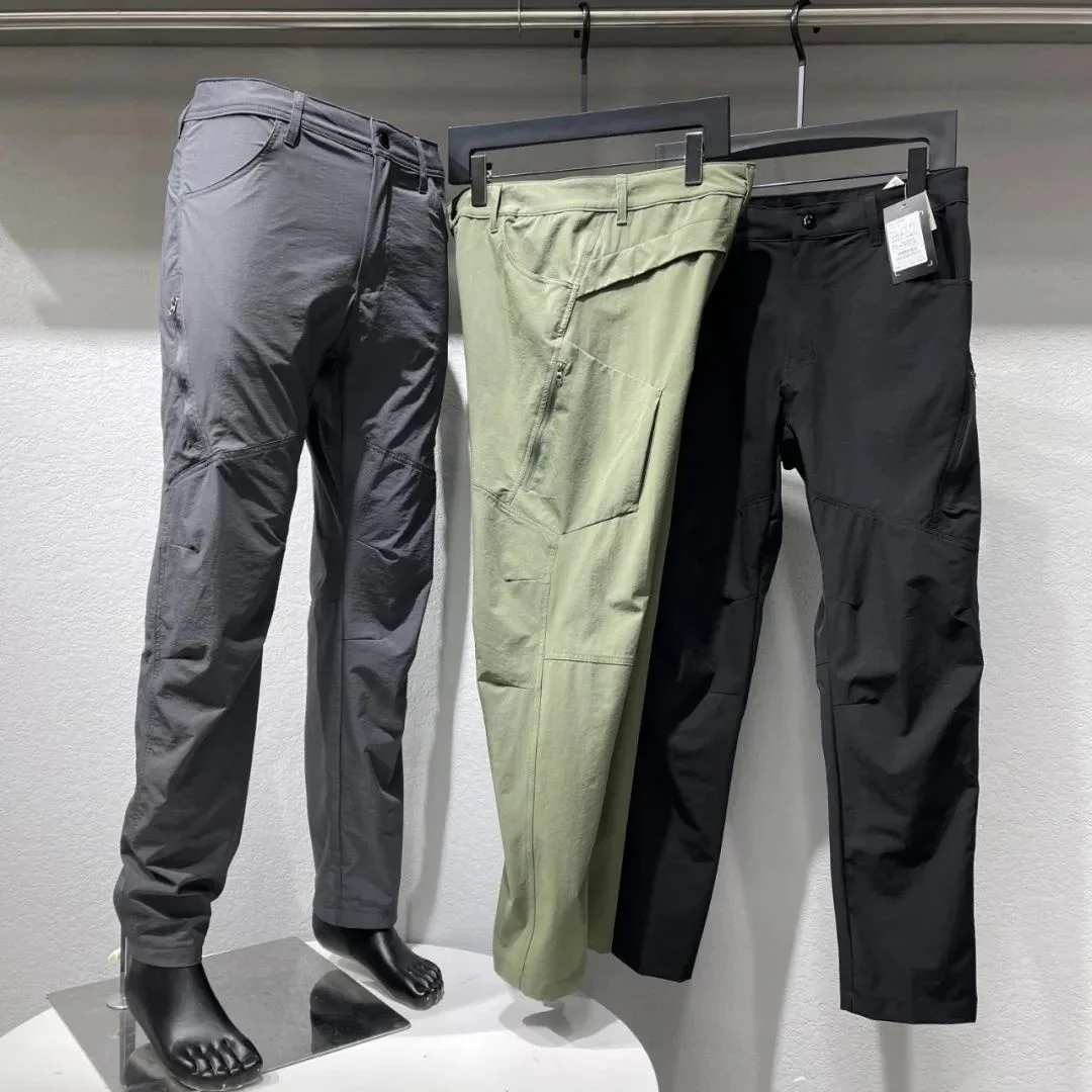 Spring Summer New Product Men's Quick Drying High Elastic Straight Casual Pants Outdoor Trekking Travel Climbing Camping Trouser