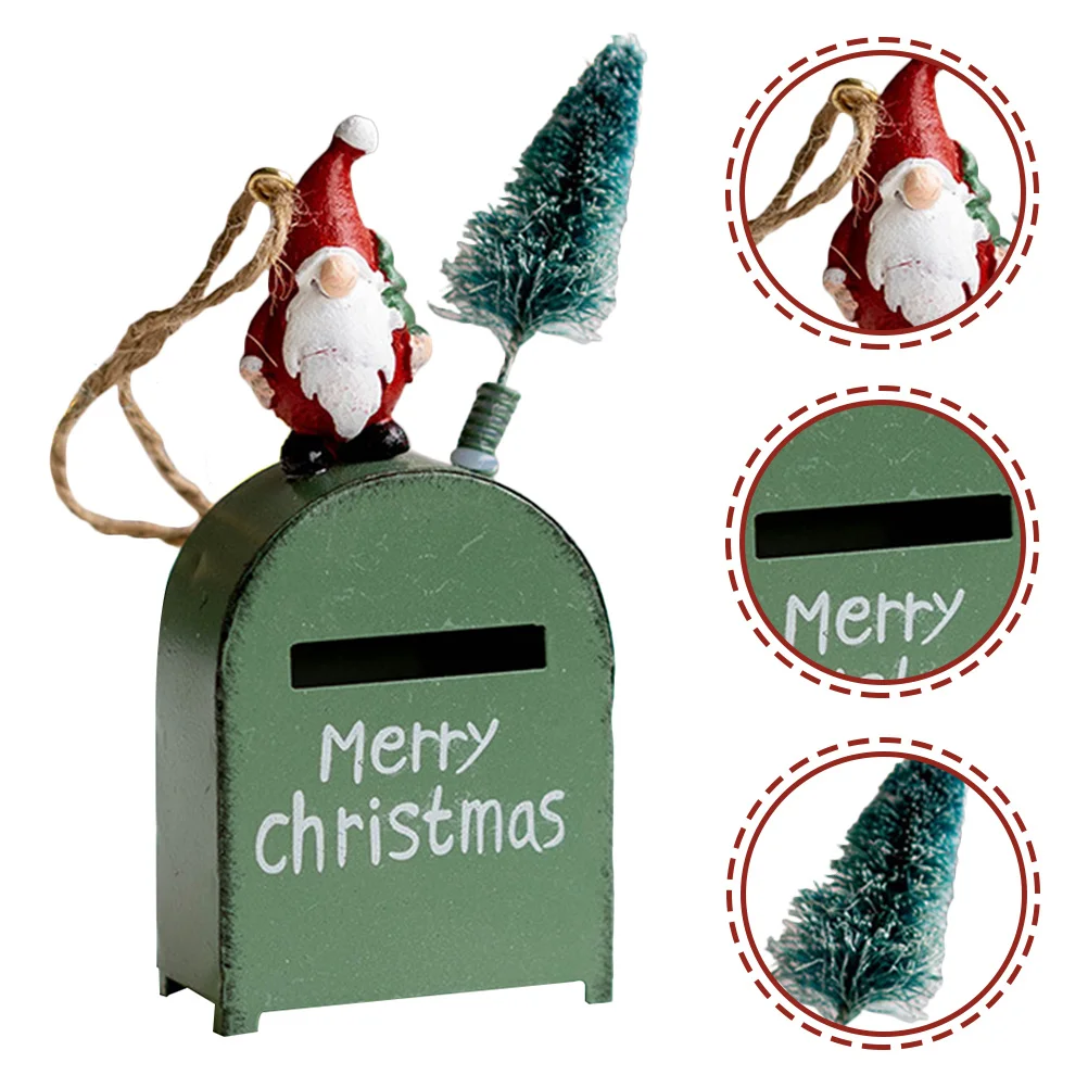 

Christmas Iron Mailbox Decorations Xmas Tree Hanging Ornaments Reusable Festive Party Decor Xmas Supplies For Home Hotel