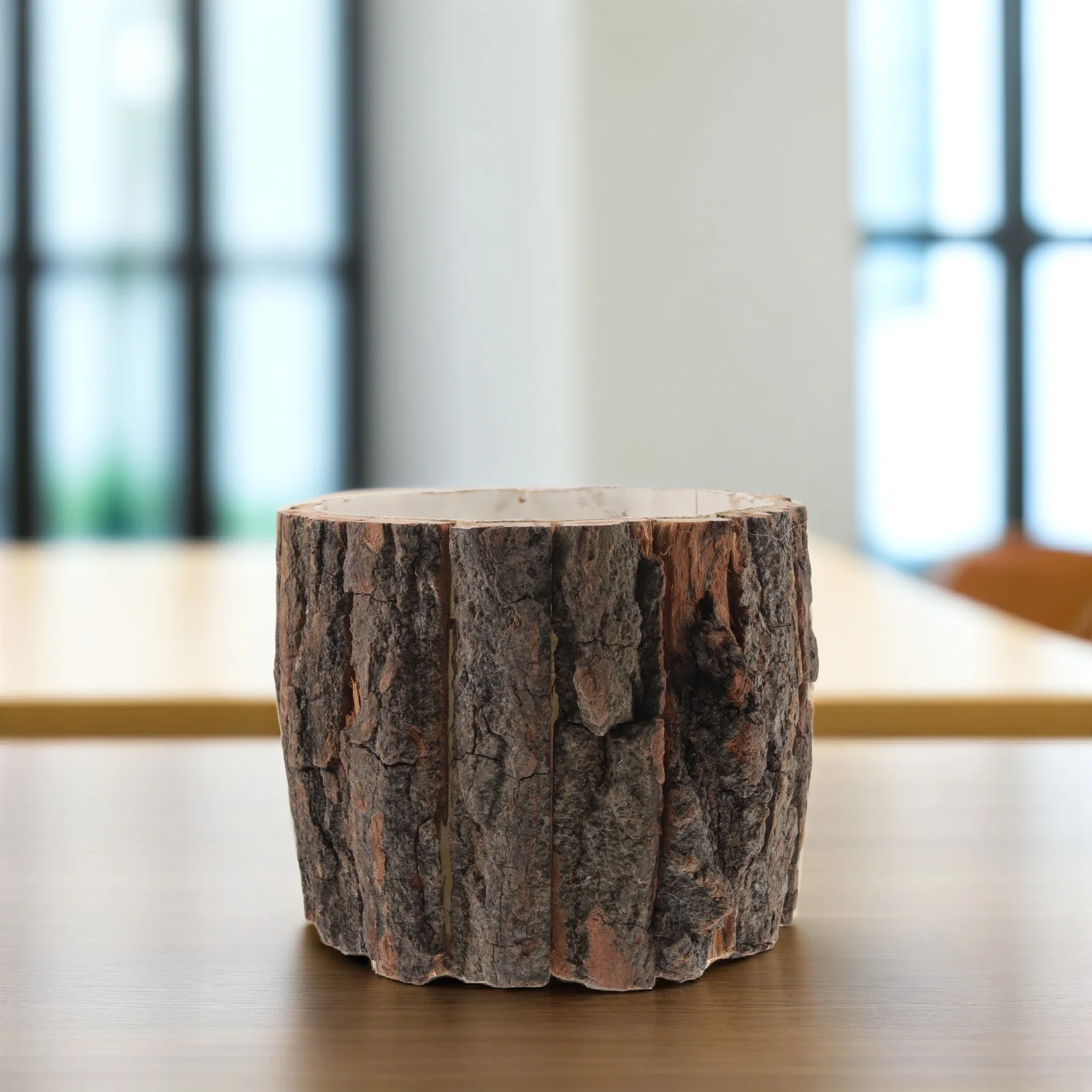 

Rustic Flower Pot Decorative Planter Bowl Bark Vase Pots Tree Stump Planters Natural Design Suitable Home Flower Shop Fine Grain