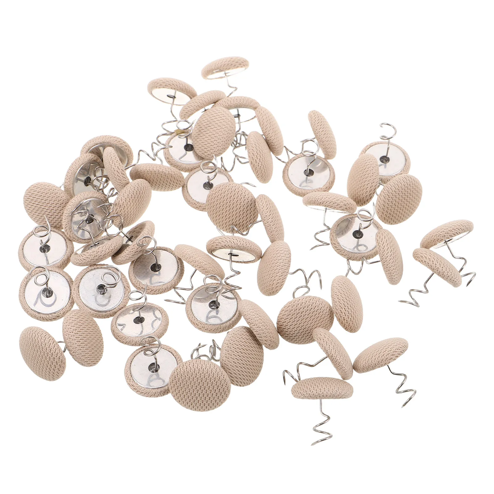 50Pcs Bed Skirt Twist Pins Stable Slipcover Fasteners Stainless Steel Spiral Upholstery Tacks Fabric Covered Furniture Nails