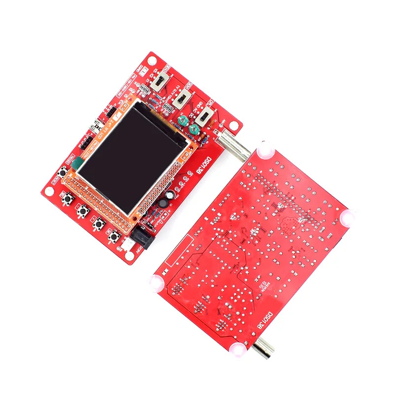 DSO138 Fully Assembled Digital Oscilloscope 2.4 Inch TFT LCD Display Probe Test Clip Acrylic Case Oscilloscope DIY KIT