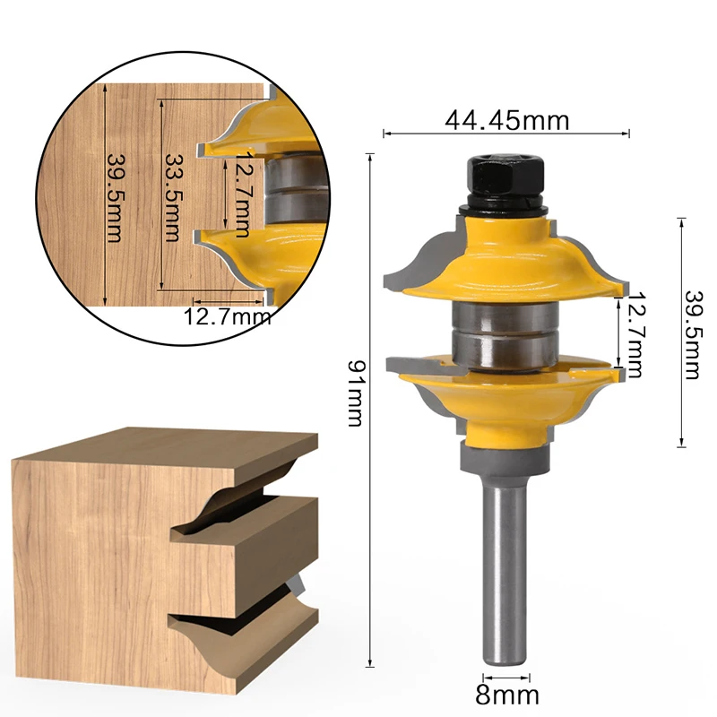 Three-Piece Door Knife Door Frame Tenon Knife One-Time Forming Solid Wood Door Knife Cabinet Door Knife Tenon Knife Splicing