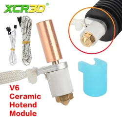XCR3D 24V 60W CH-C V6 Extruder Hotend Module Ceramic Core Quick Heating Thermistor Nozzle Kit M6 Thread for Ender 3 CR10 blv