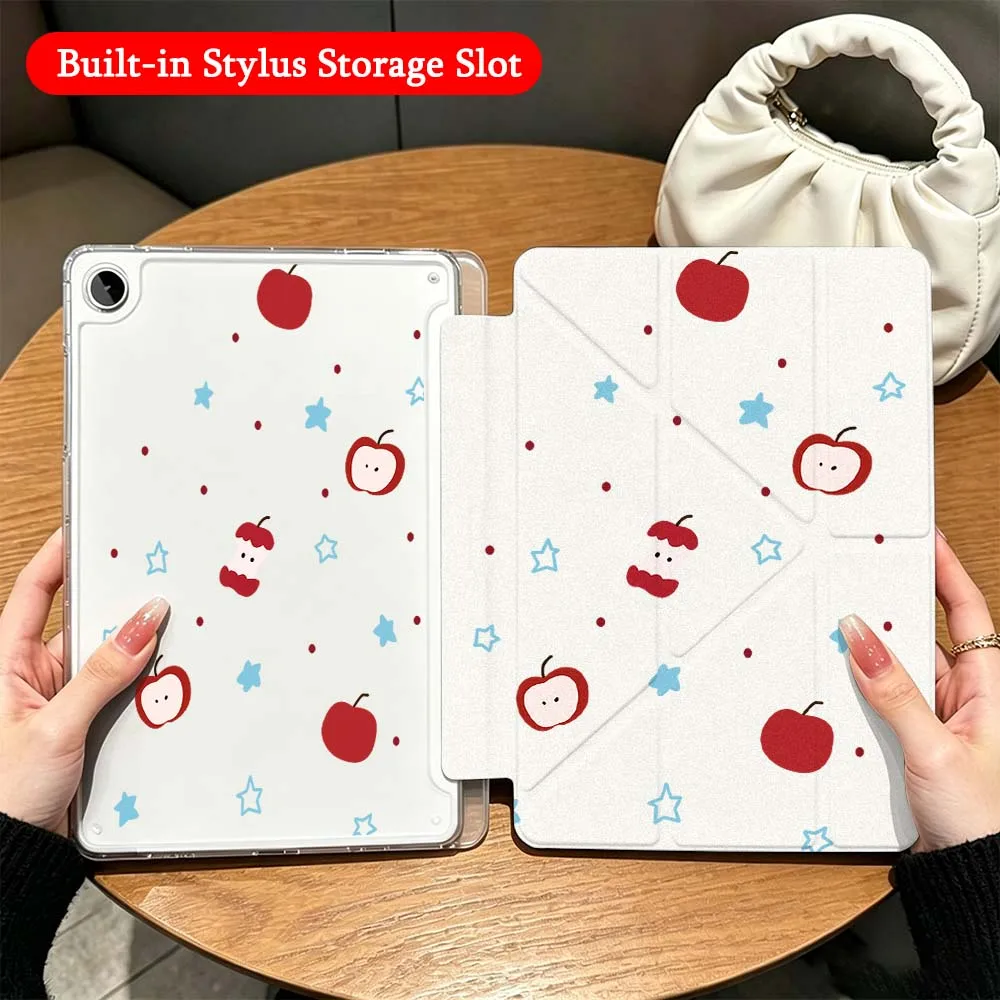 Starry Sky Pattern For Samsung Galaxy Tab A9 A8 A11 S6 S7 S8 S9 S10 FE Plus Lite Transparent Y-Shaped Folding Tablet Case