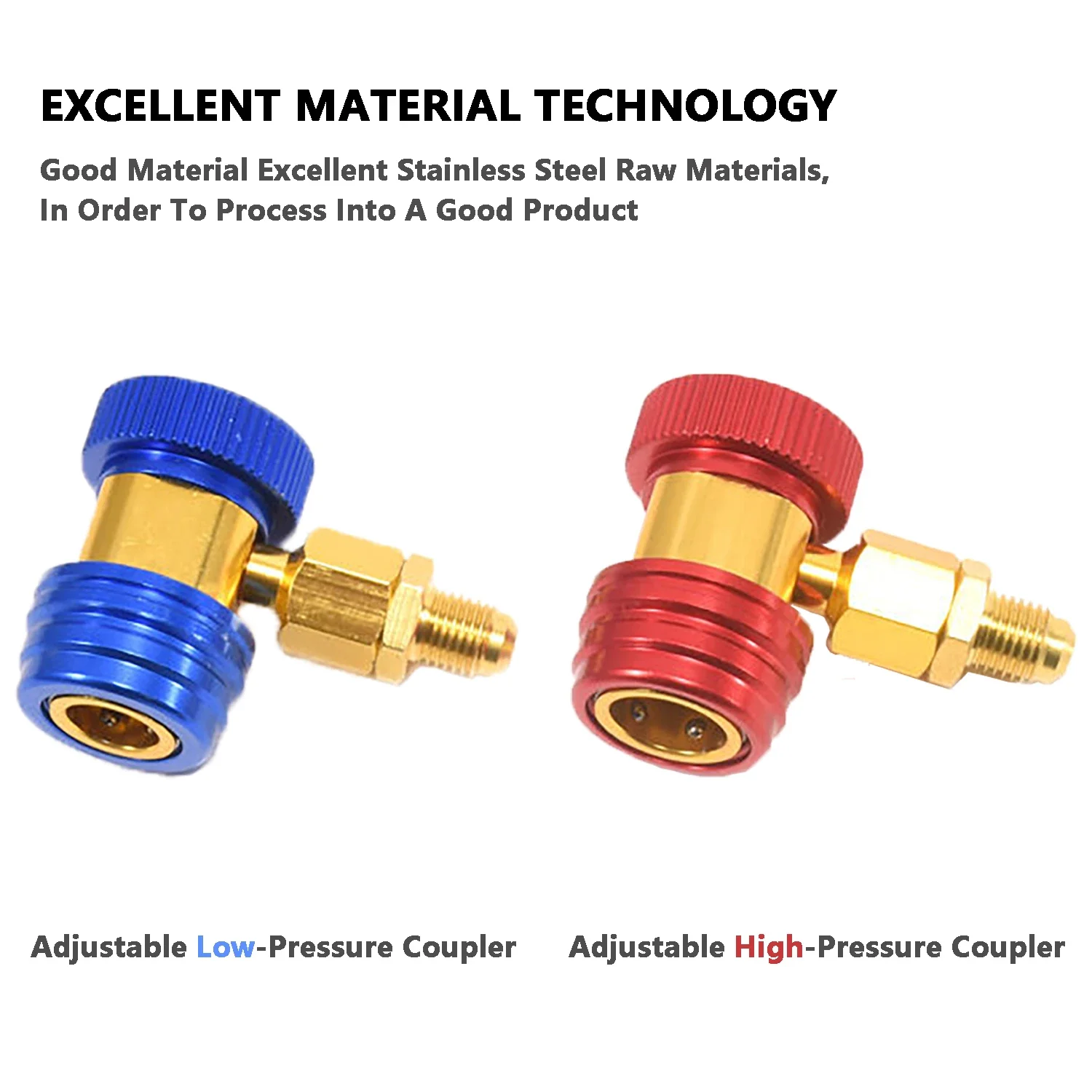 R134A/R1234YF Compressore CA R-134A Adattatore accoppiatore rapido manuale Aria condizionata 1/4 Connettori SAE Accessori