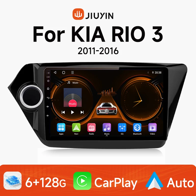 

JIUYIN TS18 AI Voice Wireless CarPlay Android Auto Radio for KIA RIO 3 2011 2012-2016 4G Car Multimedia GPS 2din autoradio