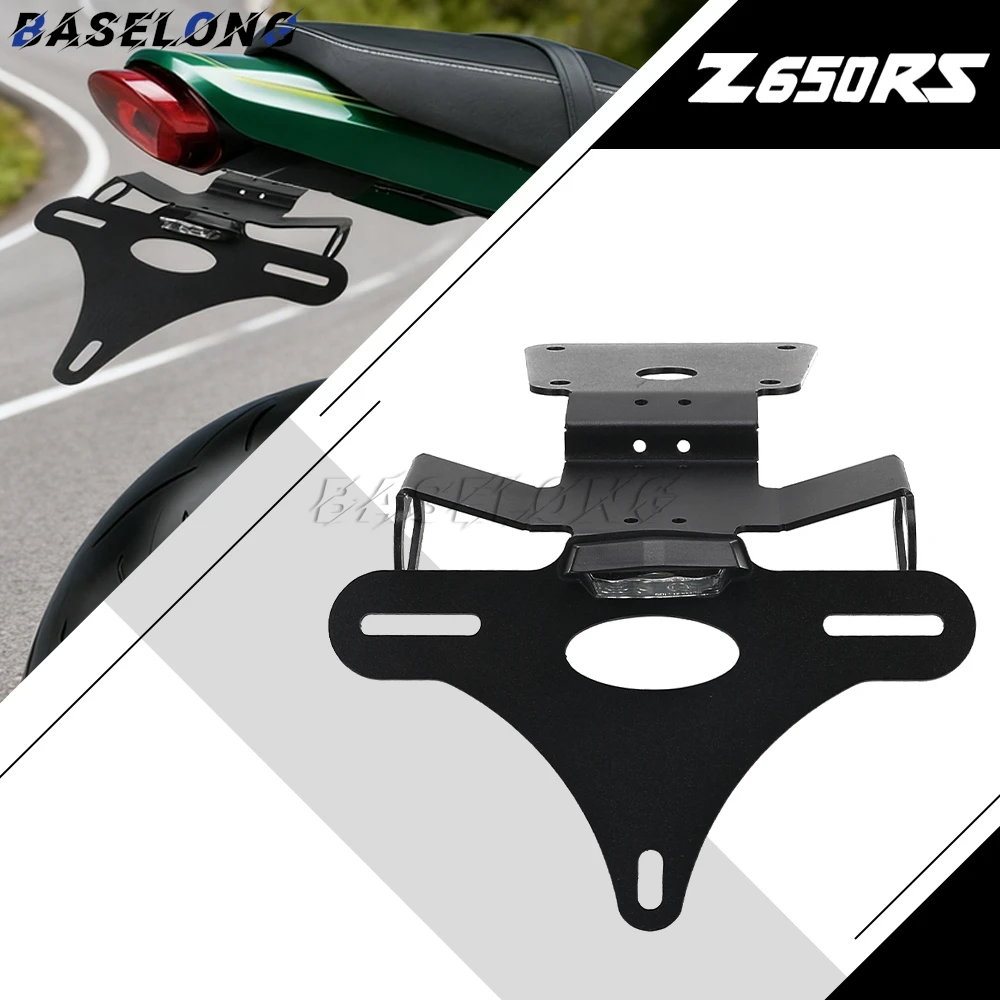 

For KAWASAKI Z650RS Z 650RS Z650 RS 2021 2022 2023-2026 Motorcycle Accessories License Plate Holder Adjustable Short Tail Tidy