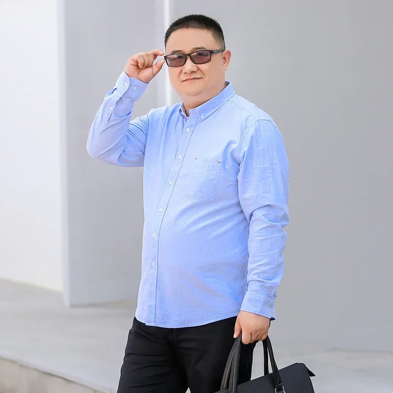 

Plus Size Men Shirt Long Sleeve Oversize Summer Plus Size 6XL 7XL 8XL 10XL Formal Fashion Solid Blank White Casual Clothing 10XL