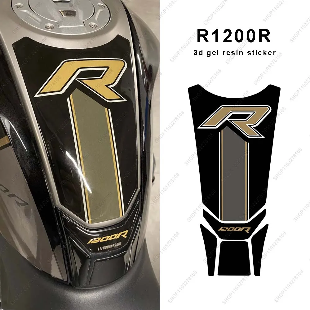 

3D Resin Stickers Motorcycle tank pad Protectors Sticker Waterproof Scratch-Resistant for BMW R1200R 2015-2018 r1200 r 1200r