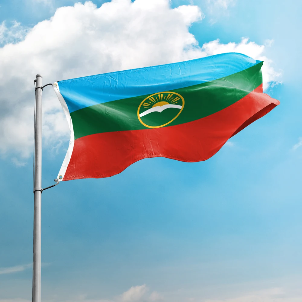 Flag Of The Karachay-Cherkess Republic 3*5FT 90*150CM Flags Federal Subjects Russia Custom Logo Indoor Outdoor Decor Banners