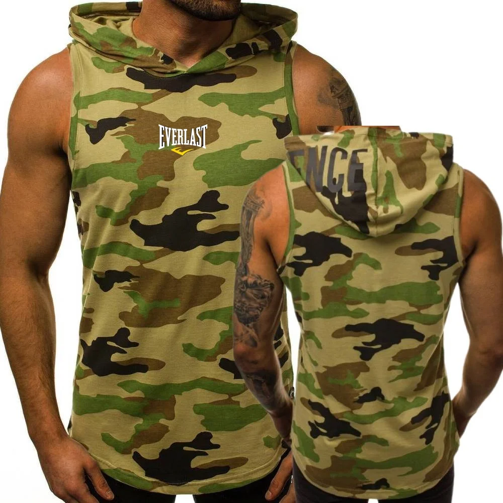 Everlast Vest Casual Mens Hoodie Undershirt Tee Bodybuilding Muscle Fit Tank Top Gym Youth Sleeveless Tshirt Sportswear Gilet
