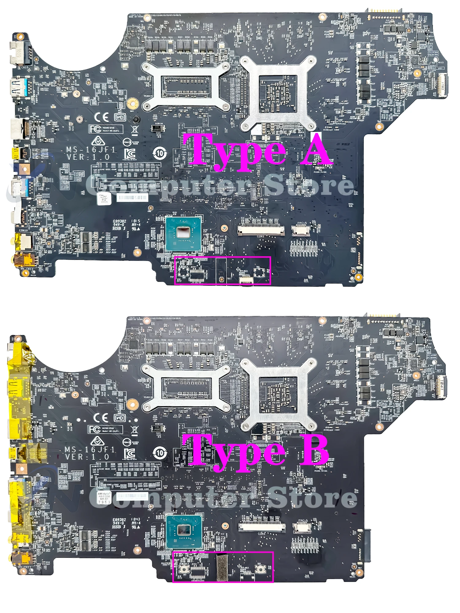 Материнская плата MS-16JF1 REV.1.0 для ноутбука MSI GV62 GV72, материнская плата с процессором i5 i7-8th Gen с графическим процессором GTX1050/1050TI, 100% протестировано, ОК