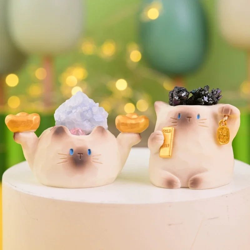 

Кошка и кошка, хит продаж, PAL, энергетический кристалл, глухая коробка, натуральный кристалл, оригинальный камень, милая фасоль, Ding, украшение для рабочего стола, подарок для девочки