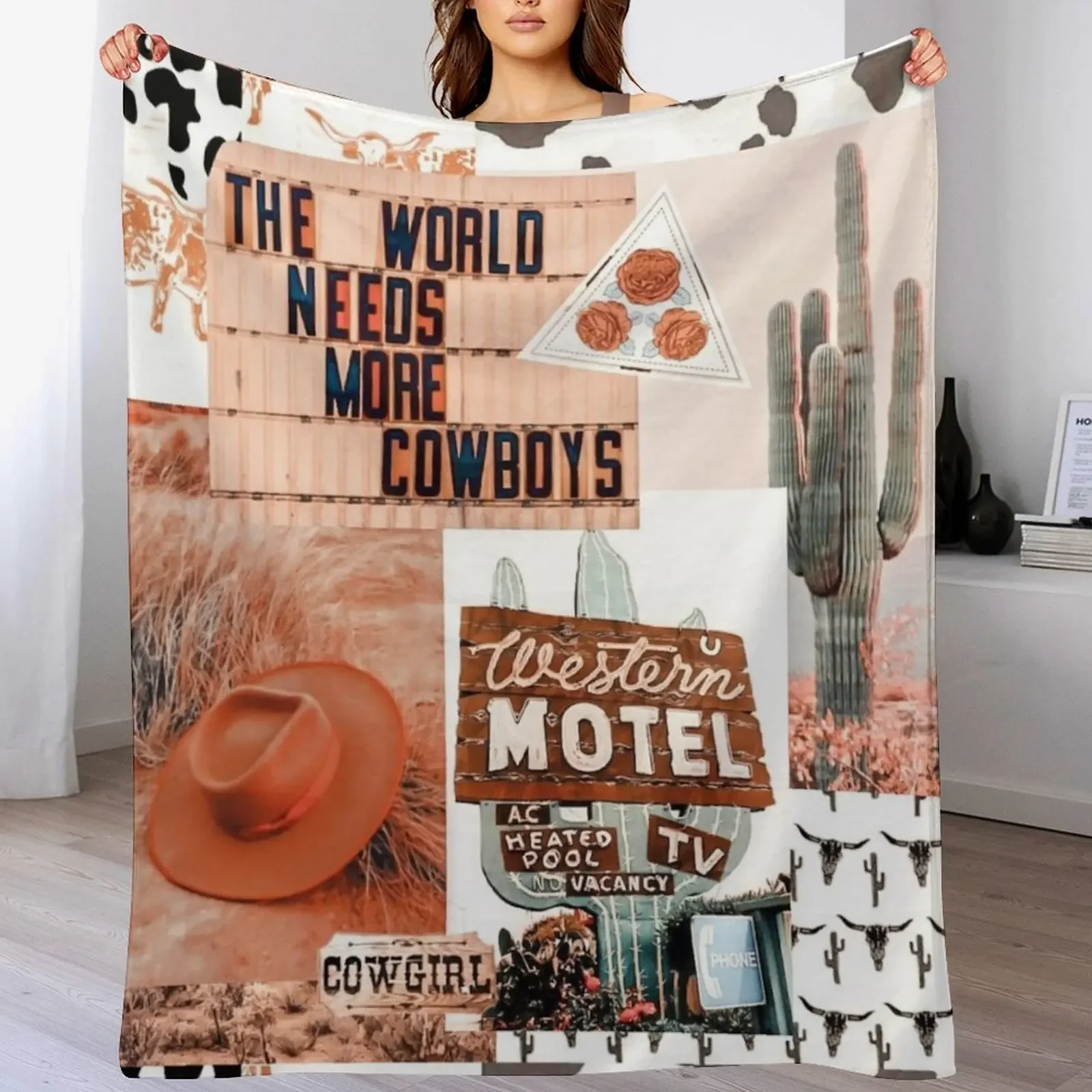 

Western, Cowgirl Collage Art Pinterest, Yeehaw Collage Throw Blanket Extra Large Throw Vintage Blankets