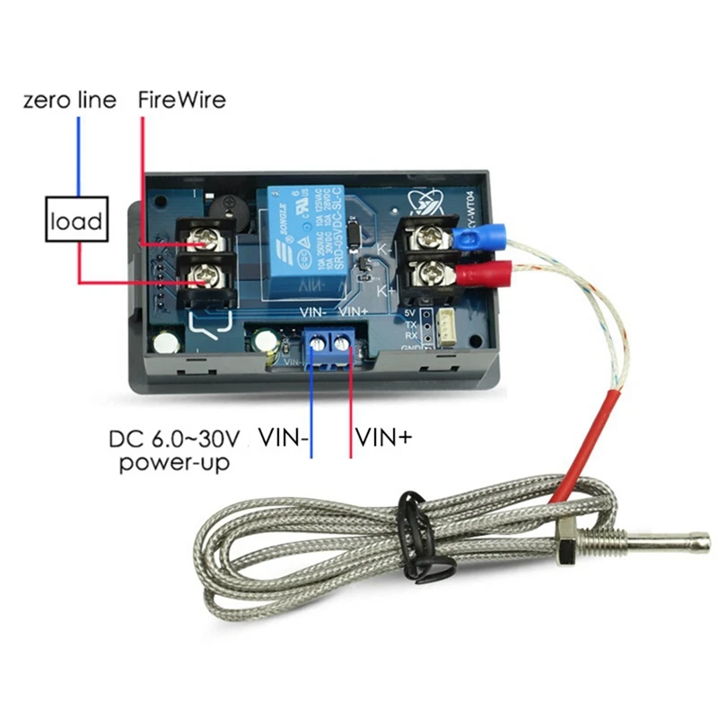 XY-WT04-W K Thermocouple High Temperature Controller High Temperature Digital Thermostat -99-999 Degrees