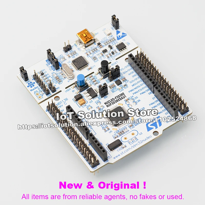 Placa de desenvolvimento NUCLEO-F303RE STM32 Nucleo-64 com STM32F303RE MCU