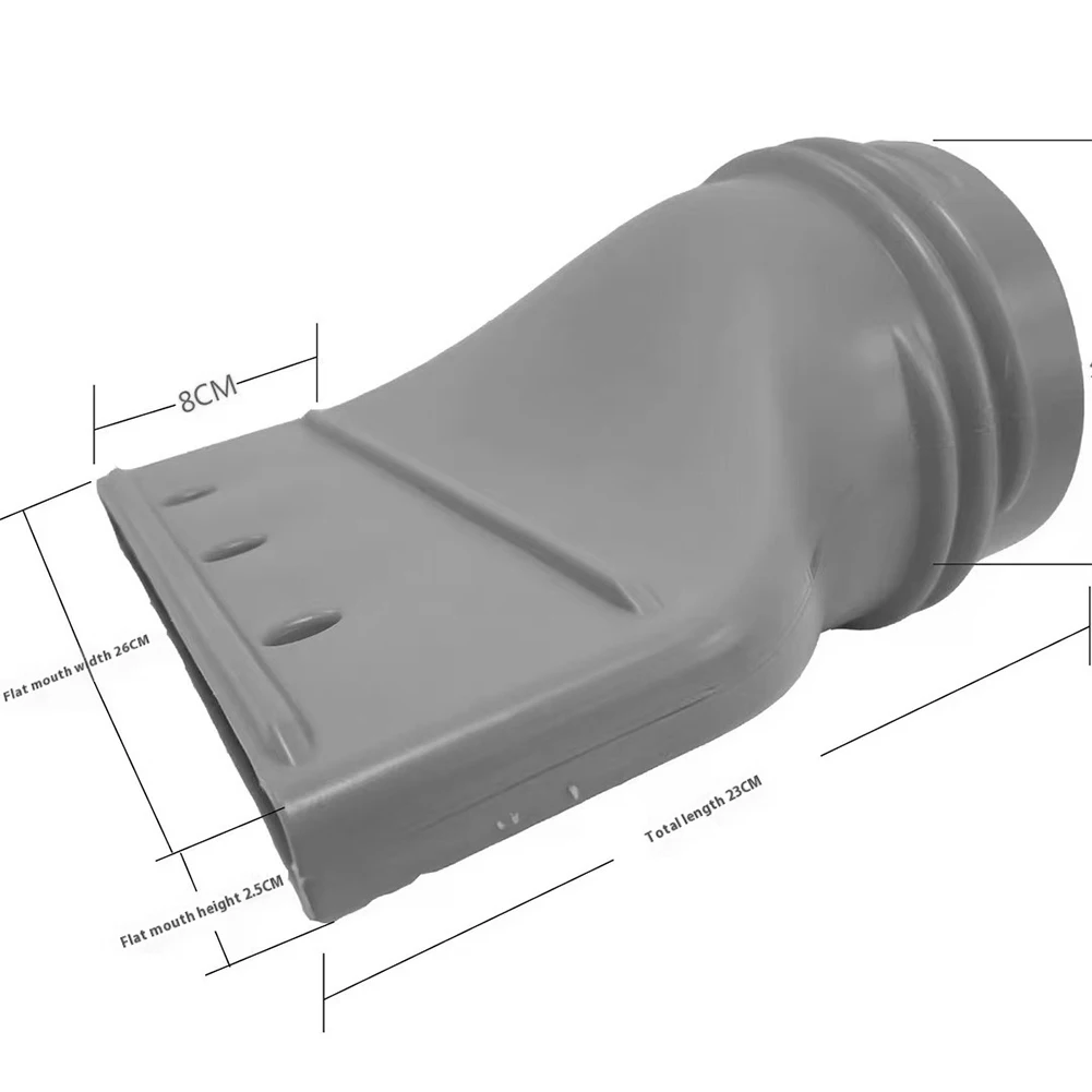 Nuevo puerto de escape para tubo de salida de aire acondicionado, adaptador de manguera plana, tubo de ventilación de aire de 130mm de diámetro, tubo de conducto, tubo de escape de aire para coche